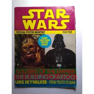 Star Wars Official Poster Monthly Issue Four Chewbacca Vintage 1977 Sci-Fi Space